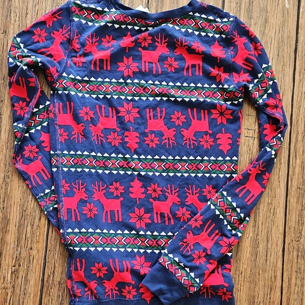 Hanna Andersson Red and Blue Holiday Top‎ Size 12